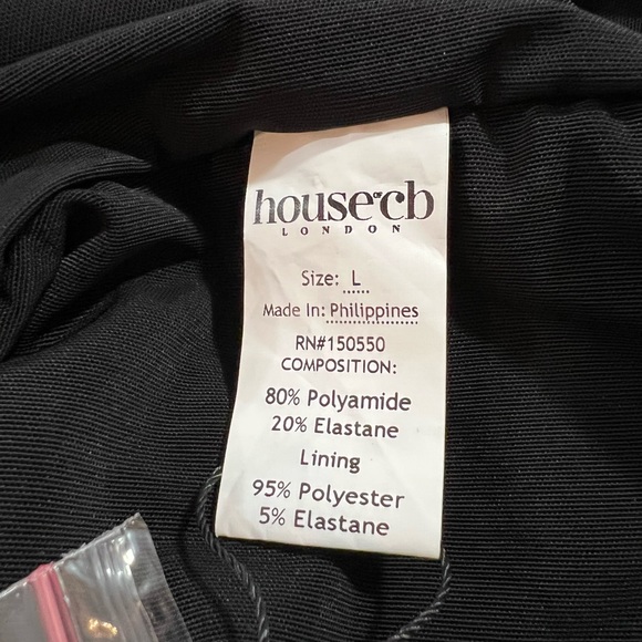 SOLD NWT House of CB Milarose Black Long Sleeve Corset Midi Dress Large Reg $239 - Picture 8 of 11